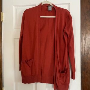 Matty M Red/Orange Open Cardigan